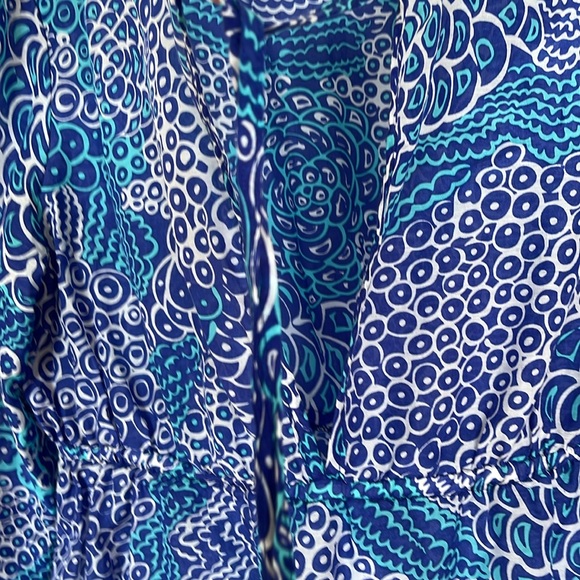 Trina Turk  vacation here I am.  Blue Tunic  Bathing Suit Cover Up Medium - Picture 8 of 9